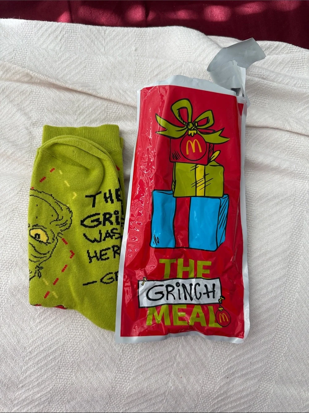 Novelty Grinch Green Crew Socks - Unisex